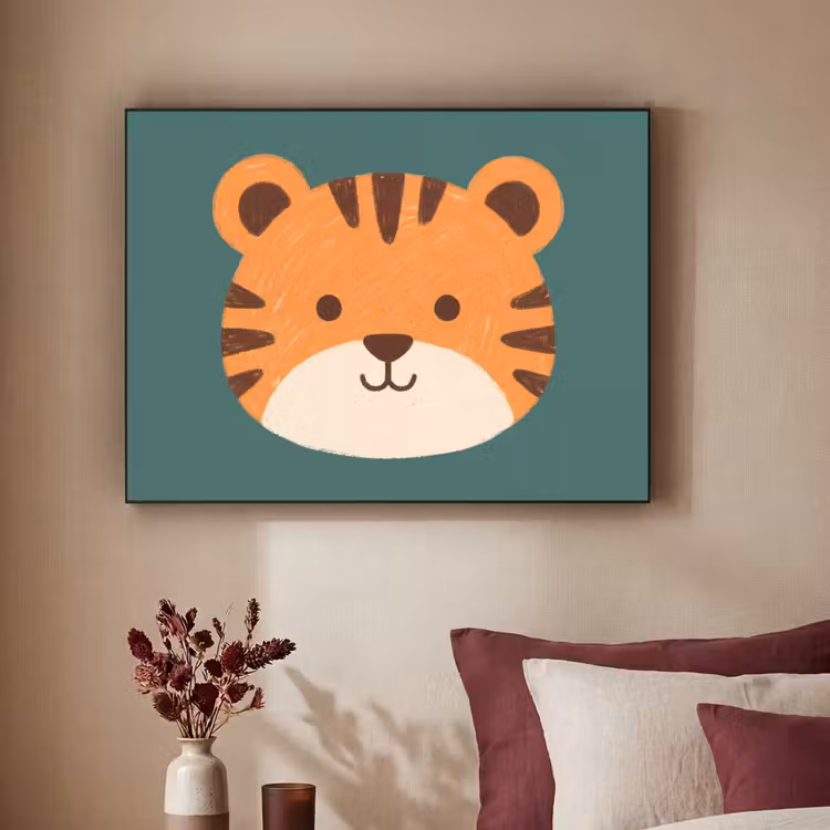 Art Frame - Dieren - Kop - Oranje - Illustratie - Modern — 2