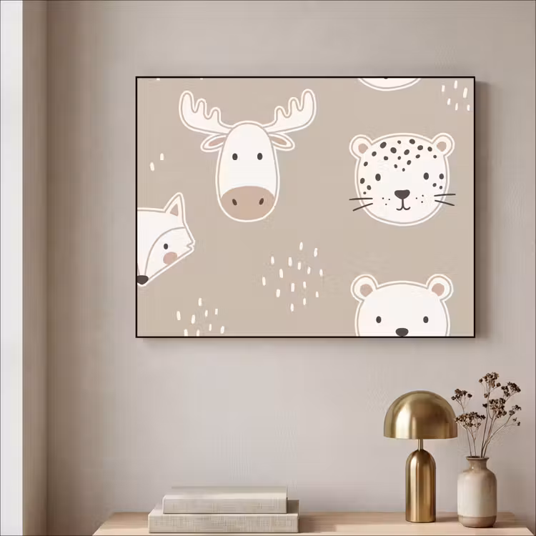 Art Frame - Dieren - Patroon - Illustratie - Modern - Beige — 3