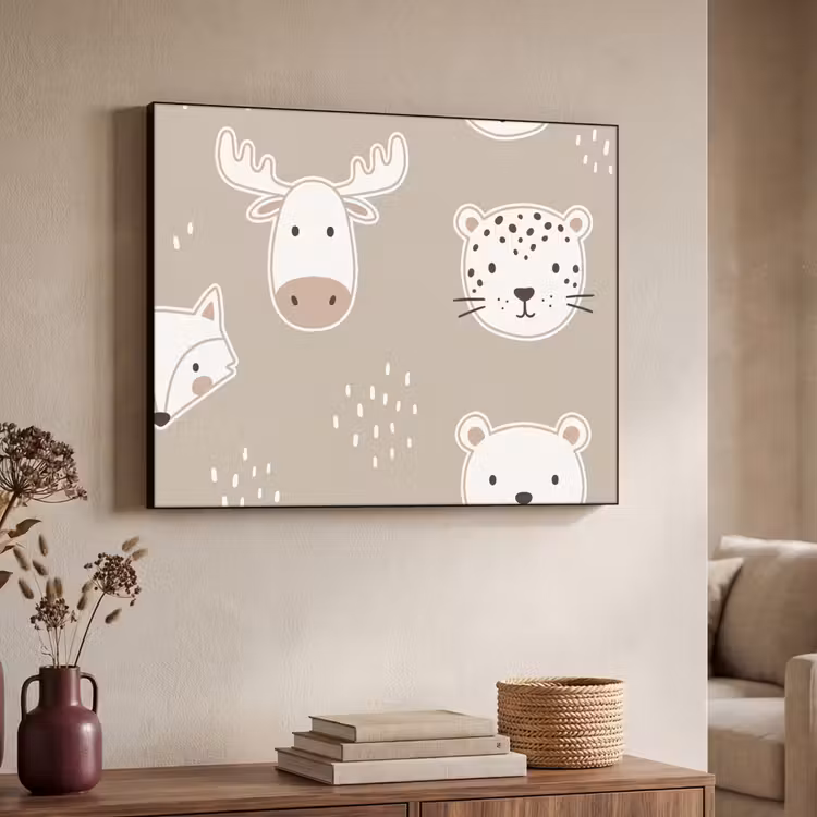 Art Frame - Dieren - Patroon - Illustratie - Modern - Beige — 4