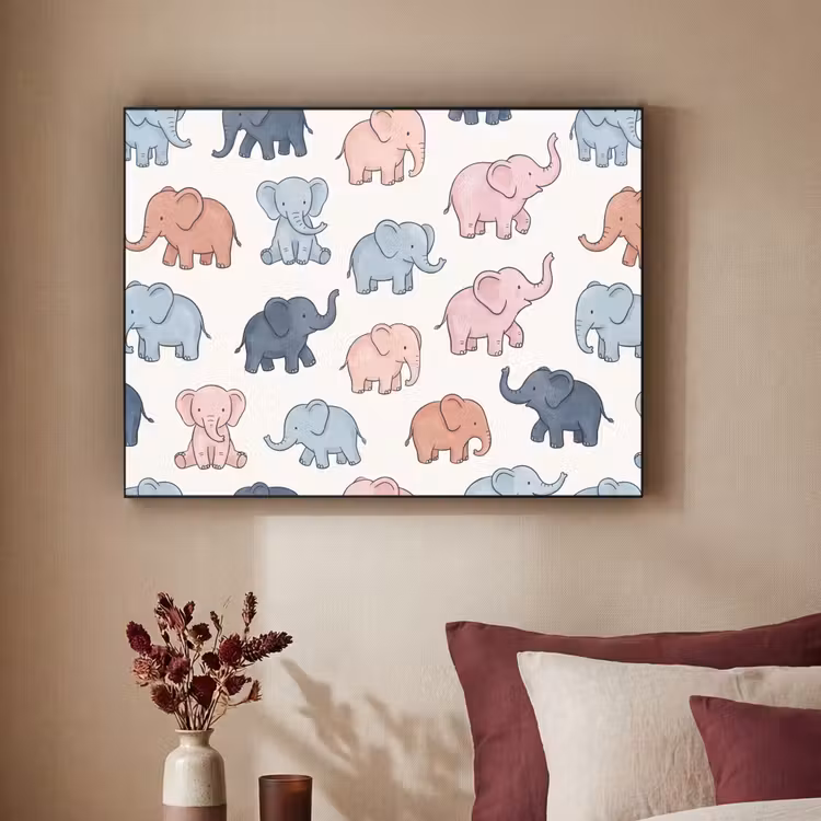 Art Frame - Dieren - Patroon - Kinderkamer - Pastel - Speels — 2