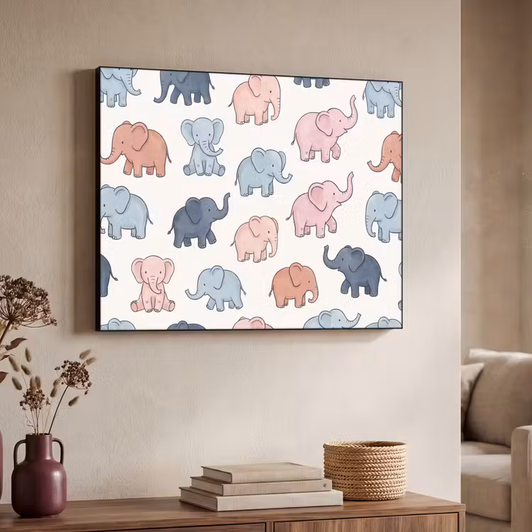 Art Frame - Dieren - Patroon - Kinderkamer - Pastel - Speels — 4