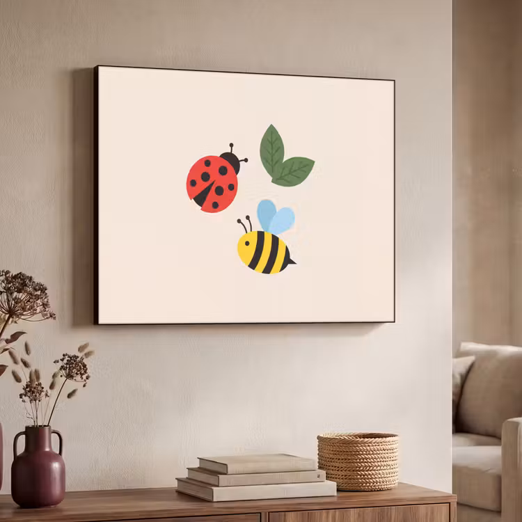 Art Frame - Insect - Blad - Natuur - Speels - Illustratie — 4