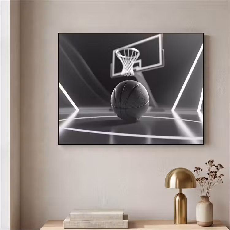 Art Frame - Basketbal - Basketbalveld - Lichtlijnen — 3