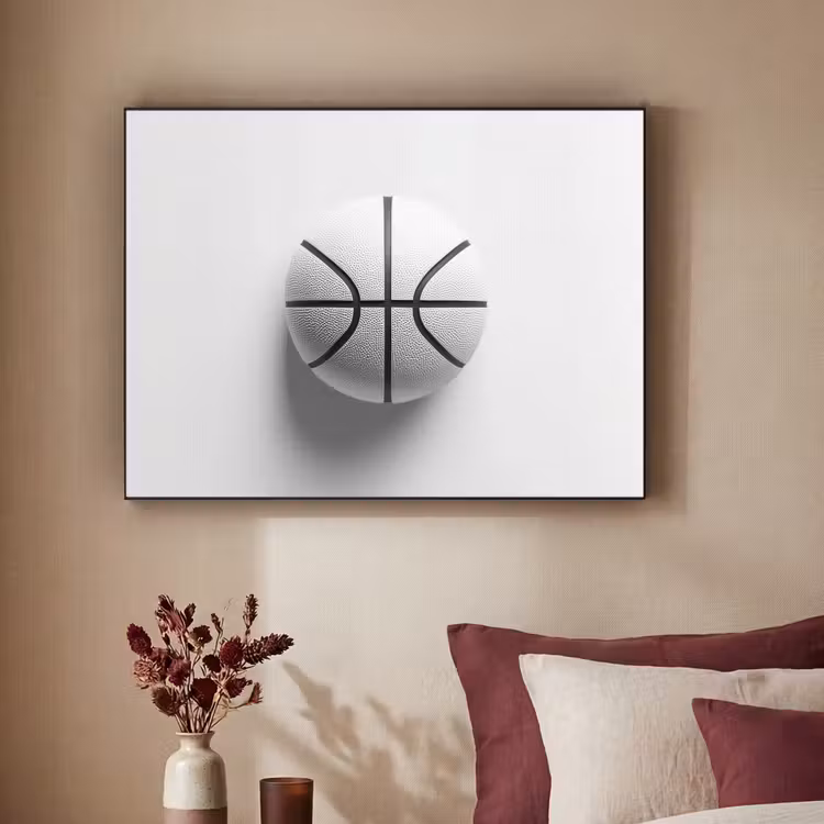 Art Frame - Basketbal - Wit - Schaduw - Lijnen — 2