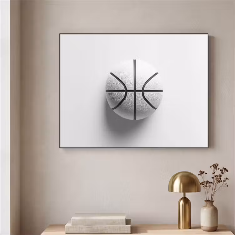 Art Frame - Basketbal - Wit - Schaduw - Lijnen — 3