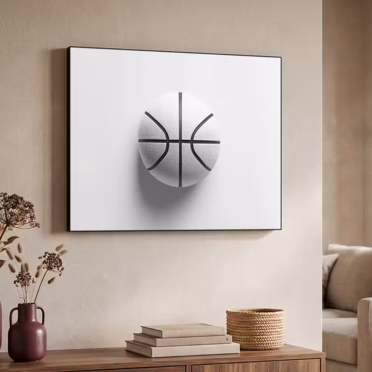 Art Frame - Basketbal - Wit - Schaduw - Lijnen — 4