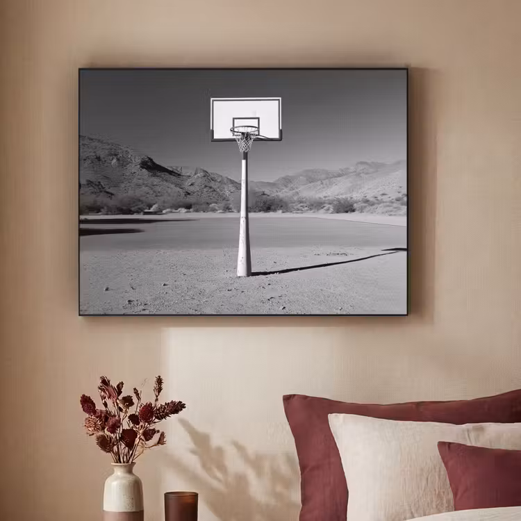 Art Frame - Basketbalpaal - Landschap - Zand - Wit — 2