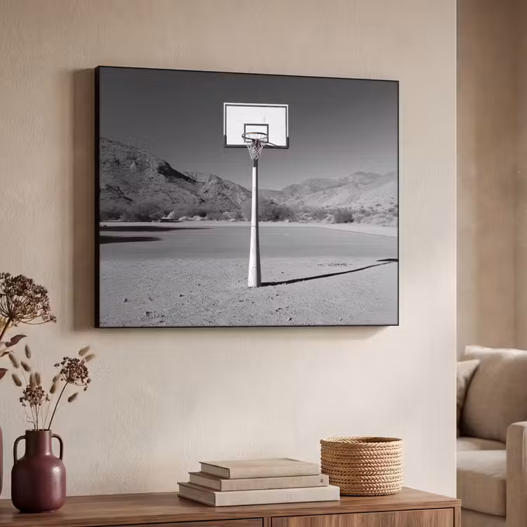Art Frame - Basketbalpaal - Landschap - Zand - Wit — 4