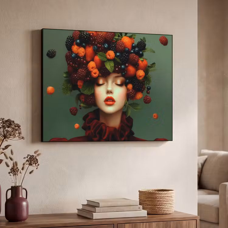 Art Frame - Vrouw - Aardbeien - Frambozen - Bramen - Bessen — 4