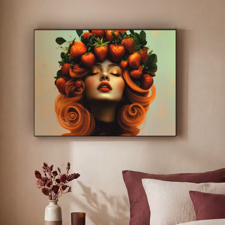 Art Frame - Vrouw - Aardbeien - Kroon — 2