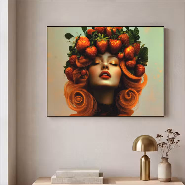 Art Frame - Vrouw - Aardbeien - Kroon — 3