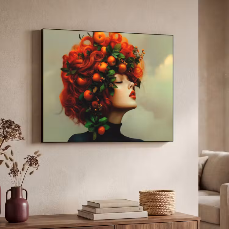 Art Frame - Vrouw - Appels - Rood - Bladeren — 4