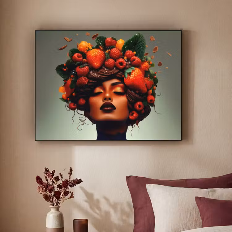 Art Frame - Vrouw - Chocolade - Frambozen - Aardbeien - Koekjes — 2