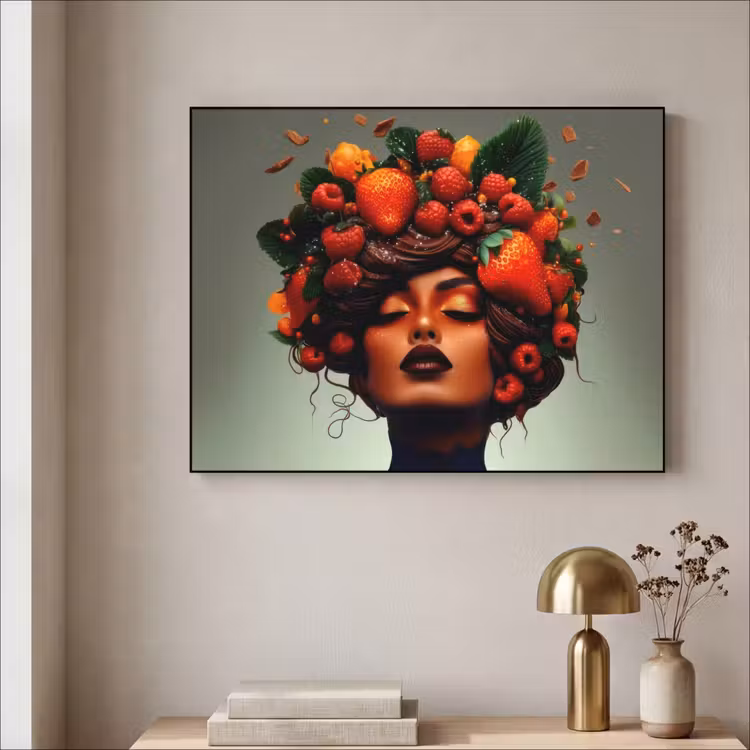 Art Frame - Vrouw - Chocolade - Frambozen - Aardbeien - Koekjes — 3