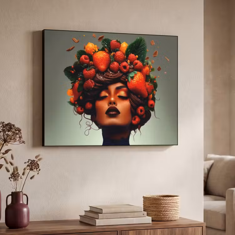 Art Frame - Vrouw - Chocolade - Frambozen - Aardbeien - Koekjes — 4