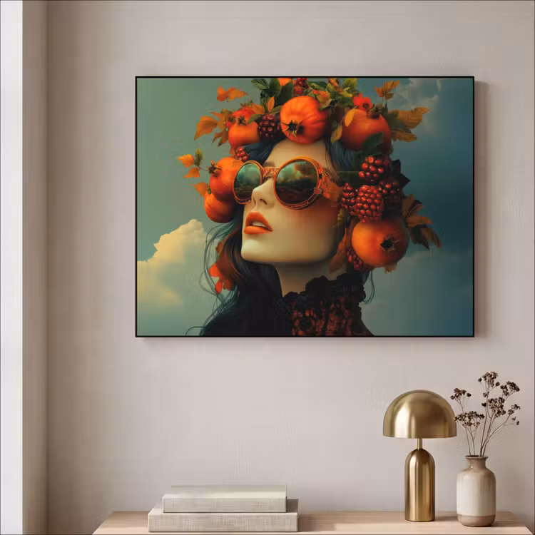 Art Frame - Vrouw - Granaatappel - Herfst - Zonnebril — 3