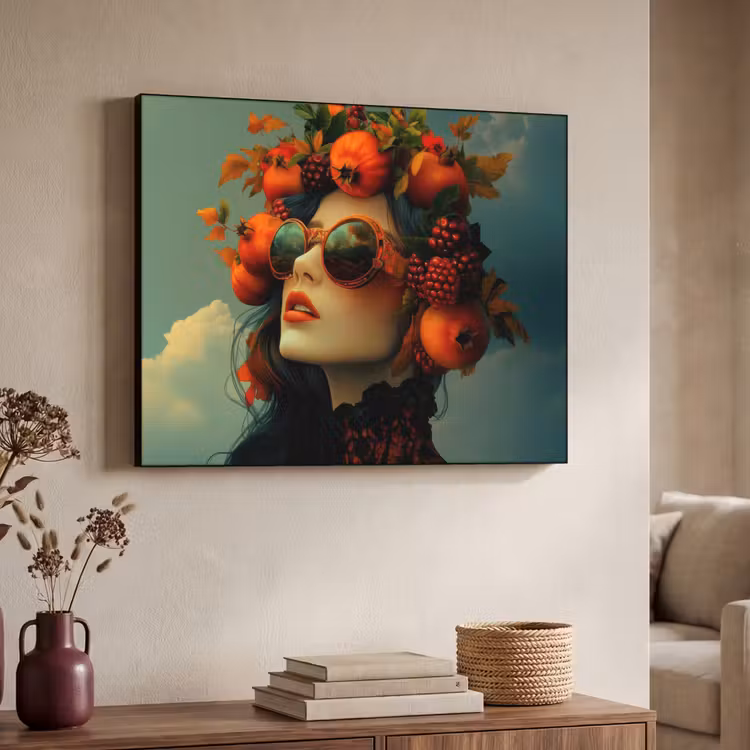 Art Frame - Vrouw - Granaatappel - Herfst - Zonnebril — 4