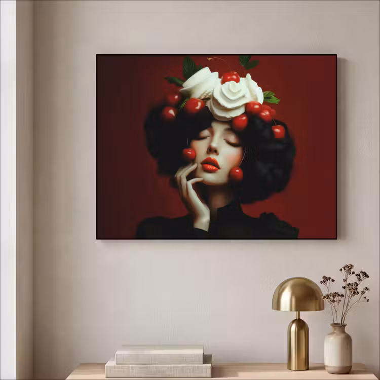 Art Frame - Vrouw - Kersen - Slagroom — 3
