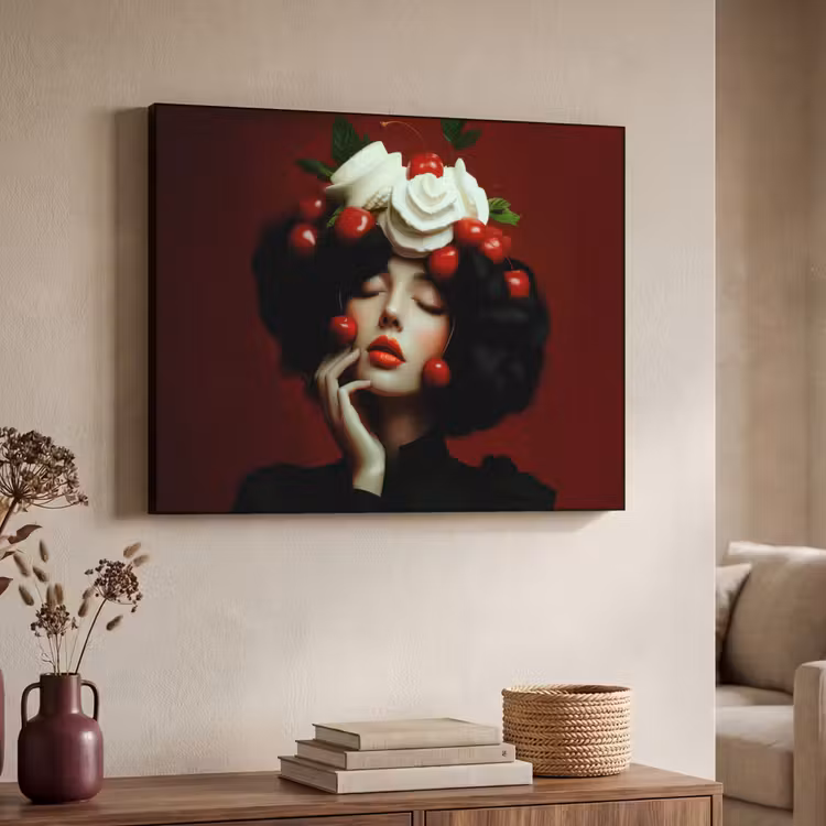 Art Frame - Vrouw - Kersen - Slagroom — 4