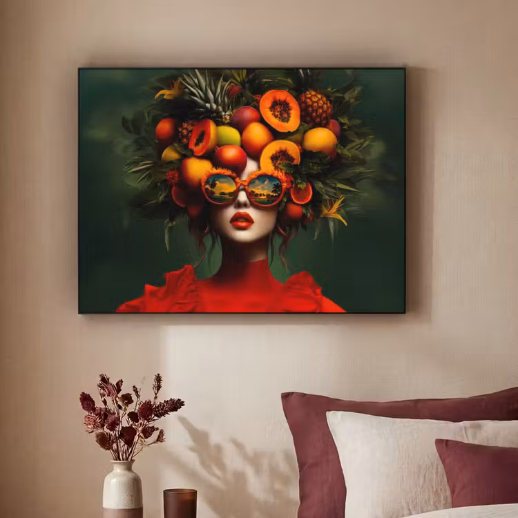 Art Frame - Vrouw - Vruchten - Papaja - Ananas — 2