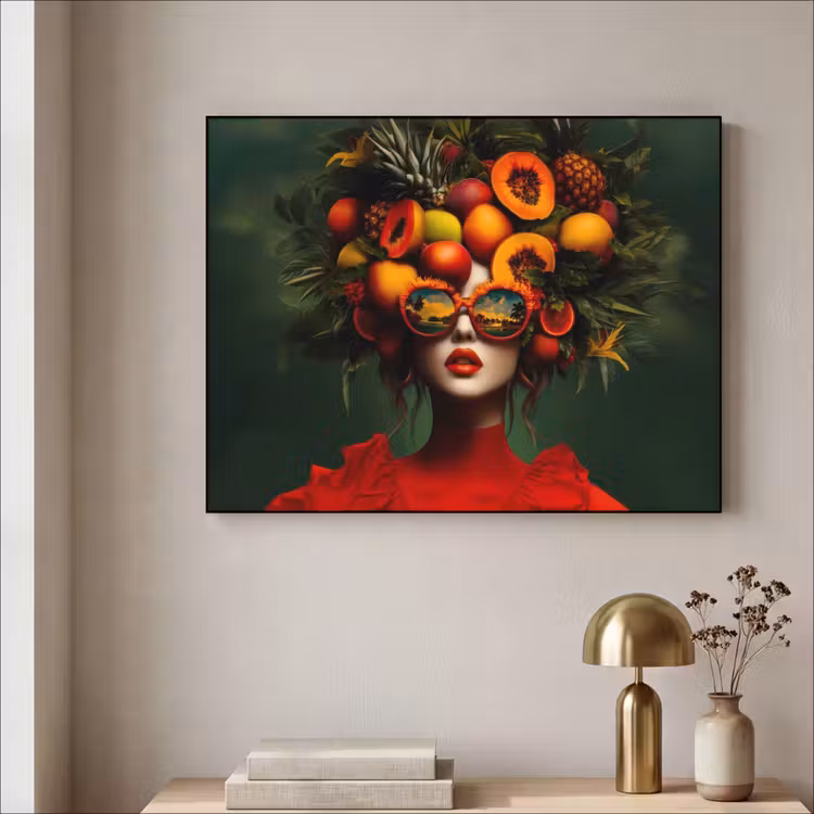 Art Frame - Vrouw - Vruchten - Papaja - Ananas — 3
