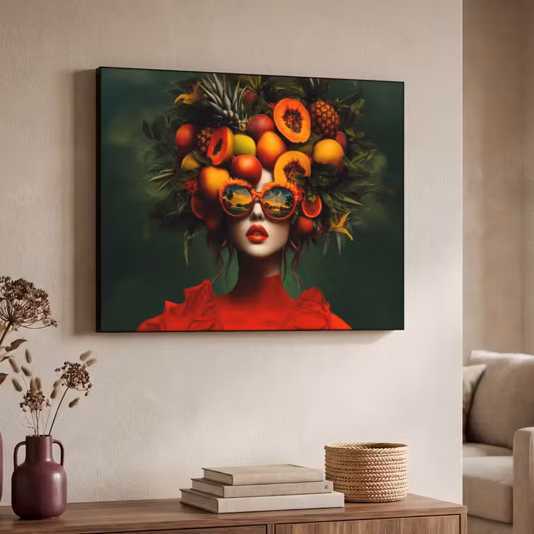 Art Frame - Vrouw - Vruchten - Papaja - Ananas — 4