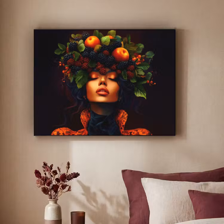 Art Frame - Vrouw - Zwart - Bessen - Bramen - Appels — 2