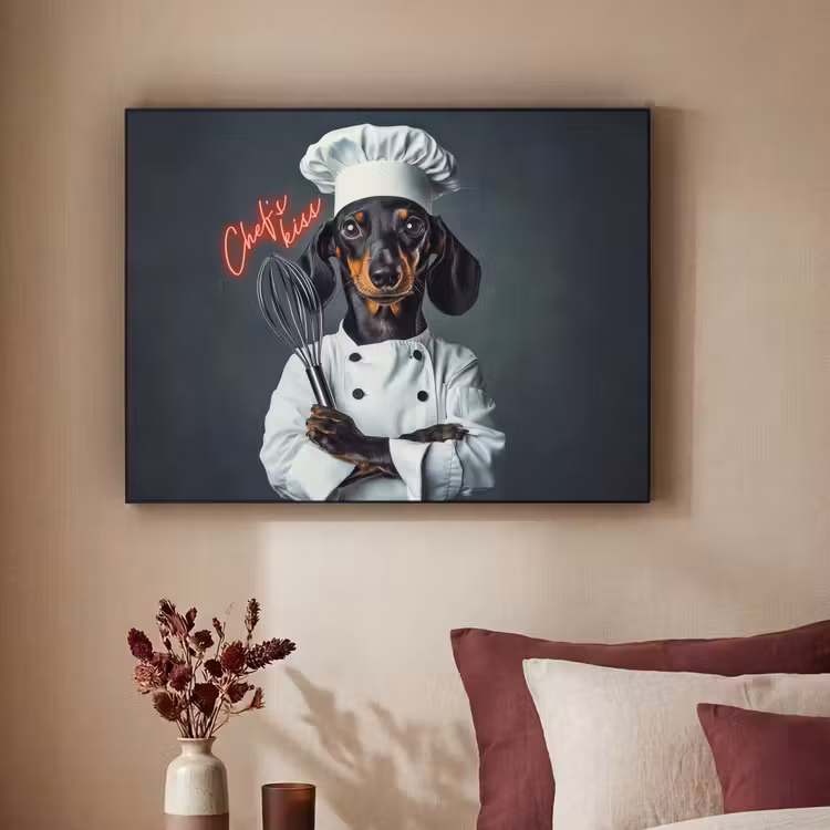 Art Frame - Quote - Neon - Hond - Kokskleding — 2