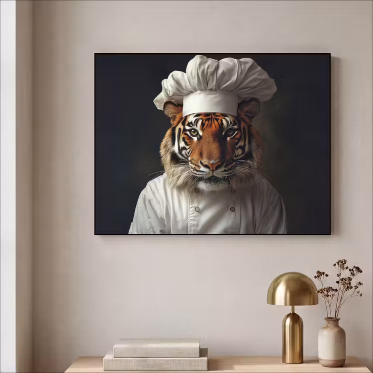 Art Frame - Tijger - Kokskleding - Bruin — 3
