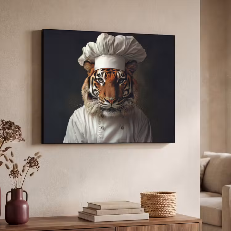 Art Frame - Tijger - Kokskleding - Bruin — 4