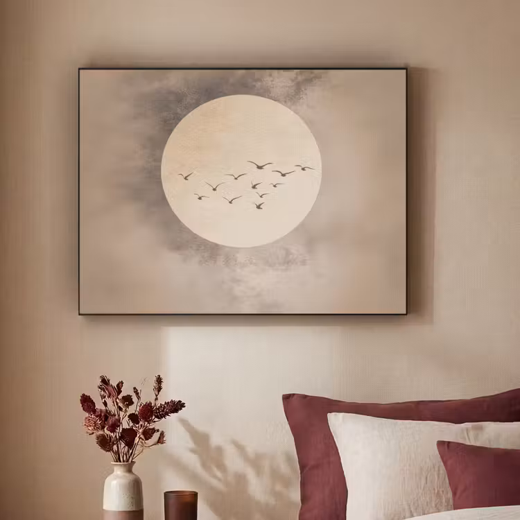 Art Frame - Vogel - Beige - Japandi — 2
