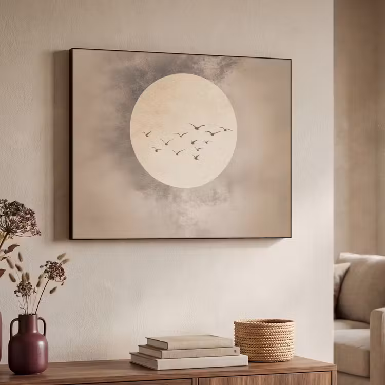 Art Frame - Vogel - Beige - Japandi — 4