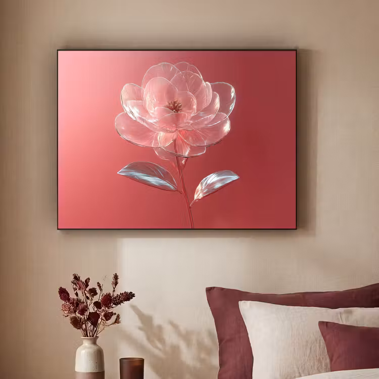 Art Frame - Sierlijk - Bloem - Roze - Glazen — 2