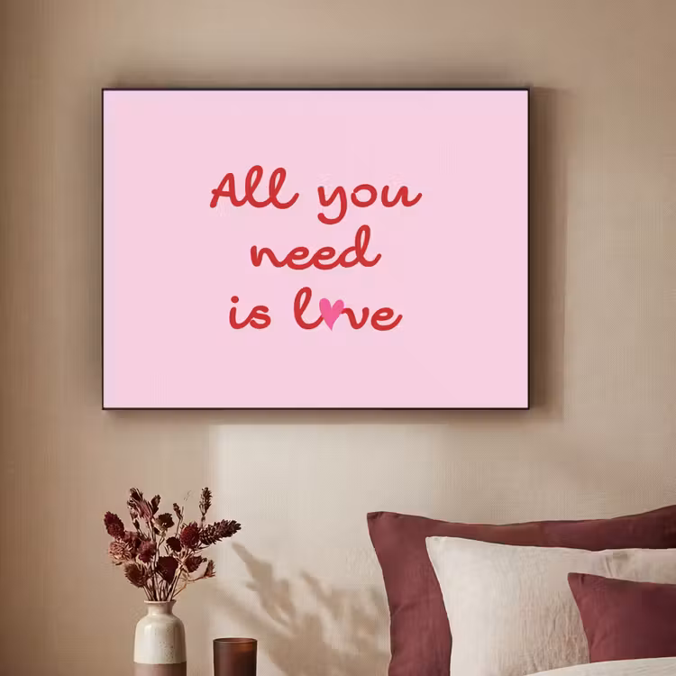 Art Frame - Tekst - Roze - Love - Hart — 2