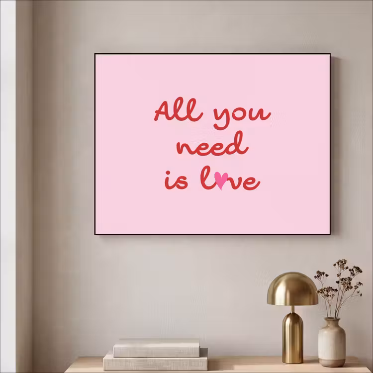 Art Frame - Tekst - Roze - Love - Hart — 3