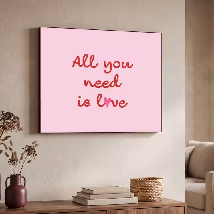Art Frame - Tekst - Roze - Love - Hart — 4