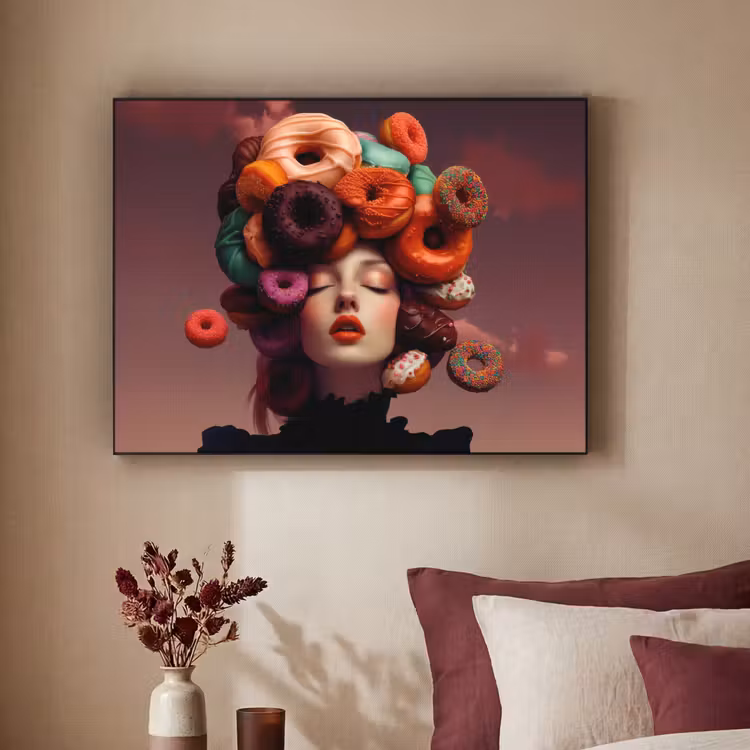 Art Frame - Vrouw - Donuts - Kleurrijk — 2
