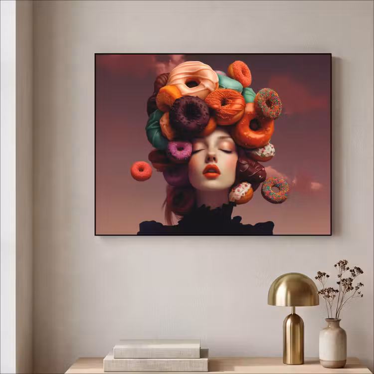 Art Frame - Vrouw - Donuts - Kleurrijk — 3