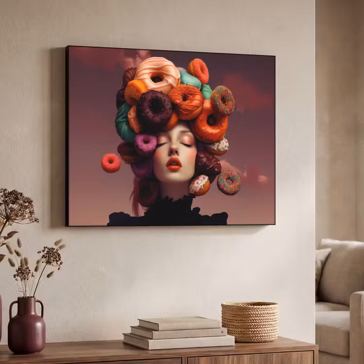 Art Frame - Vrouw - Donuts - Kleurrijk — 4