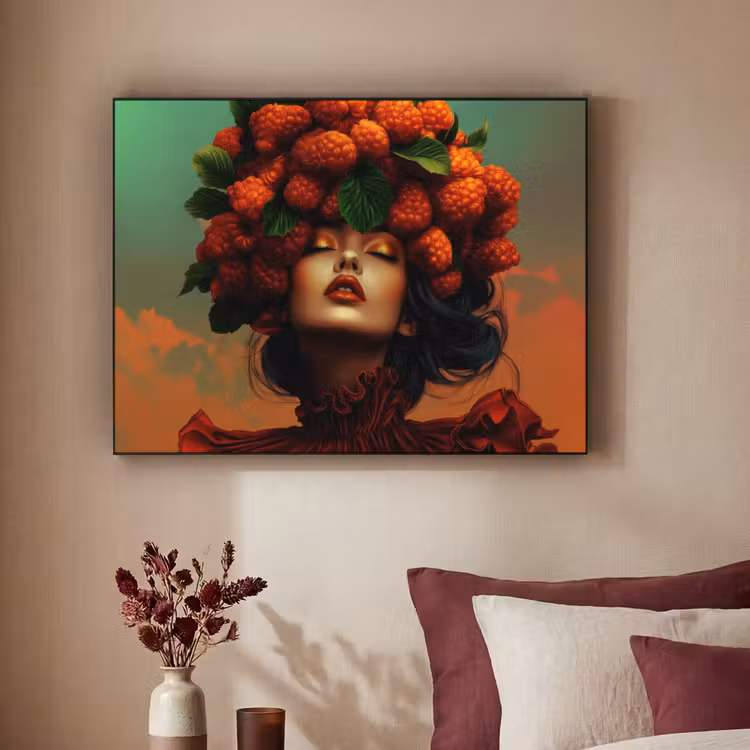Art Frame - Vrouw - Frambozen - Bladeren — 2