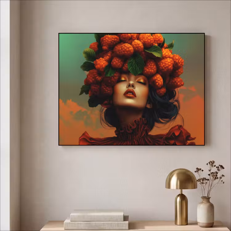 Art Frame - Vrouw - Frambozen - Bladeren — 3