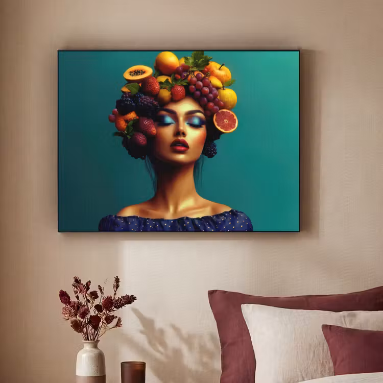 Art Frame - Vrouw - Hoodtooi - Tropisch - Fruit - Druiven — 2