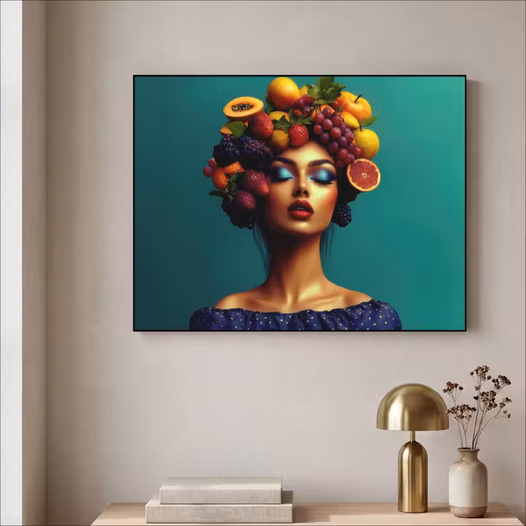 Art Frame - Vrouw - Hoodtooi - Tropisch - Fruit - Druiven — 3