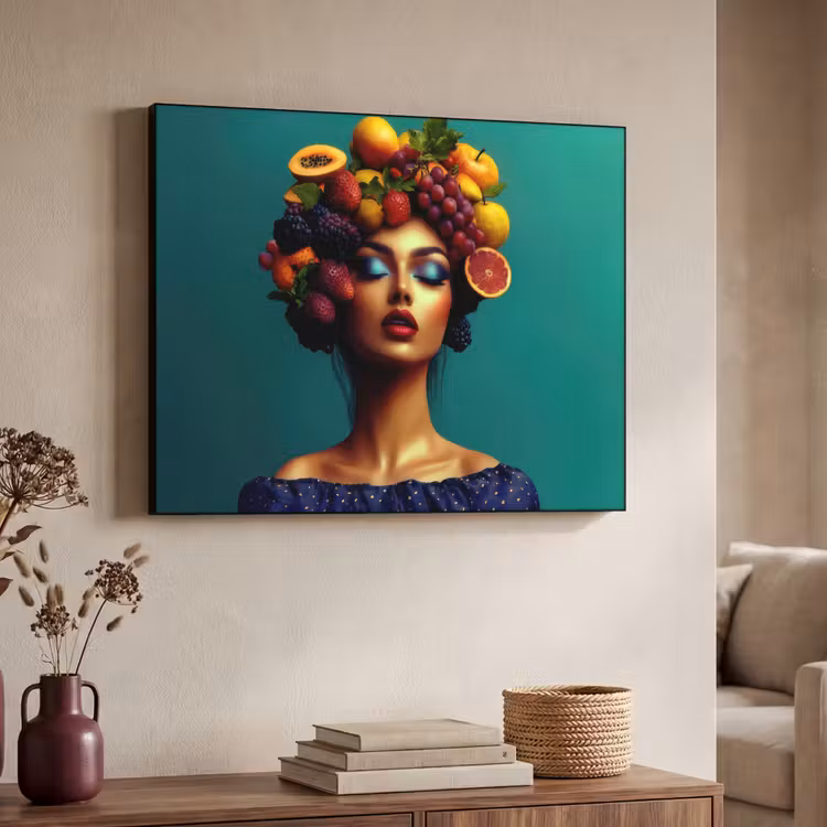 Art Frame - Vrouw - Hoodtooi - Tropisch - Fruit - Druiven — 4
