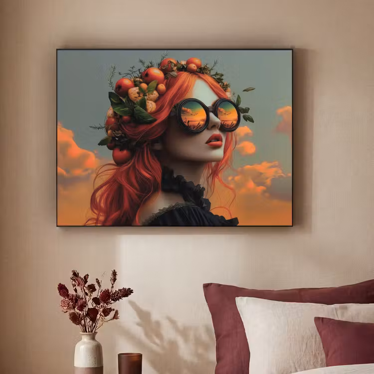 Art Frame - Vrouw - Kroon - Tomaat - Bascilicum - Zonnebril — 2