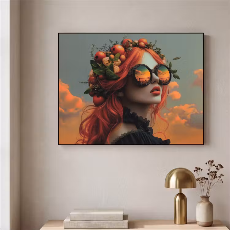 Art Frame - Vrouw - Kroon - Tomaat - Bascilicum - Zonnebril — 3