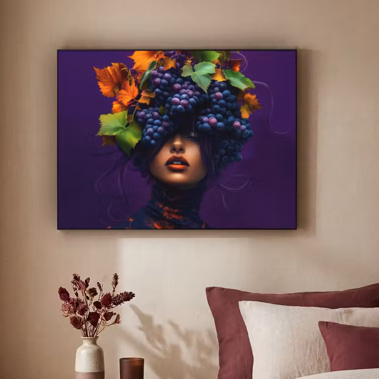 Art Frame - Vrouw - Paars - Druiven — 2
