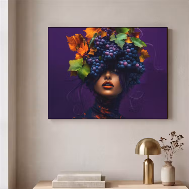 Art Frame - Vrouw - Paars - Druiven — 3
