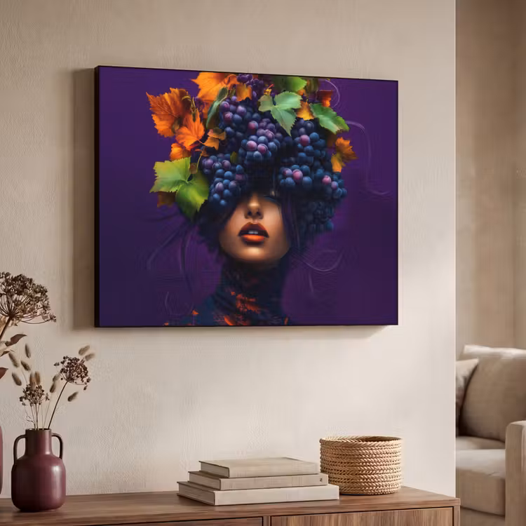 Art Frame - Vrouw - Paars - Druiven — 4