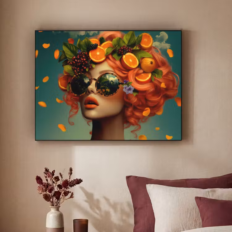 Art Frame - Vrouw - Sinaasappel - Bessen - Oranje — 2
